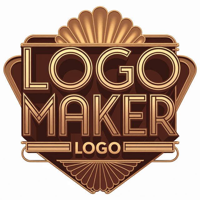 make fluffy 3d logo art design 
   industry named "logo maker" slogan named "logo" full color style art deco