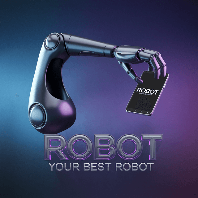 design sleek professional modern levitate 3d logo technology industry named "robot" slogan named "your best robot"
    ful...