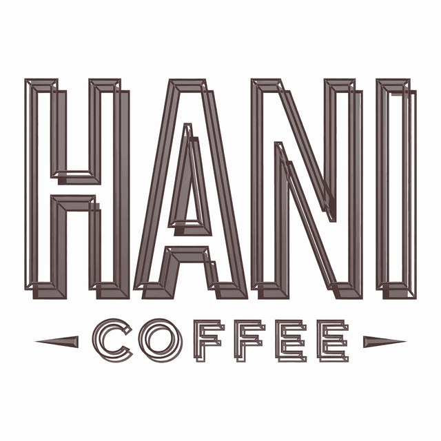 design sleek professional modern transparent 3d logo food beverage industry named "hani" slogan named "coffe"
    full color