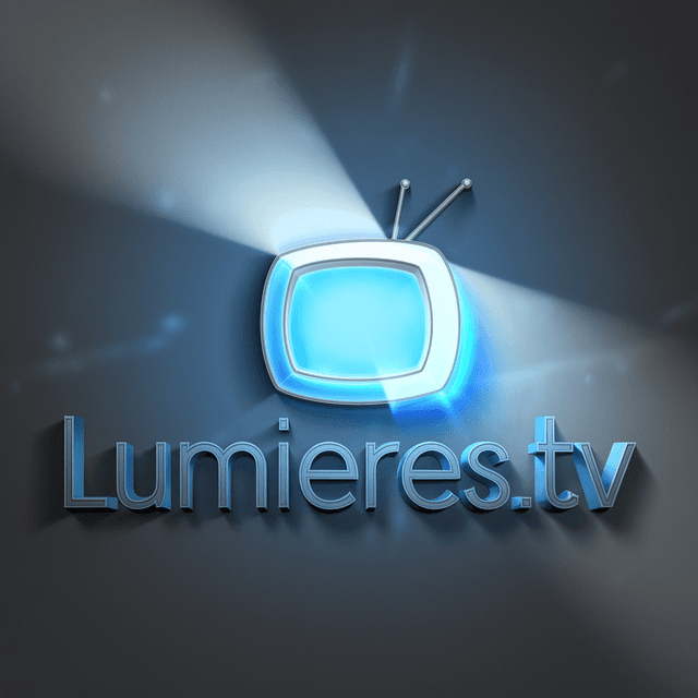 design sleek professional modern glowing 3d logo technology industry named "lumierestv" 
    full color