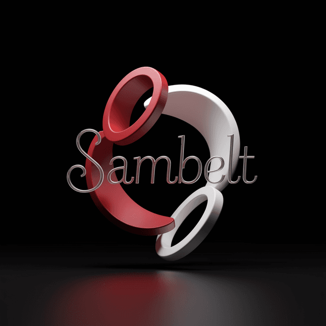 Logo for sambelt-personal-branding-logo-stylized-logo-with-red-and-white-elements-on-a-black-background-jljjc9iu