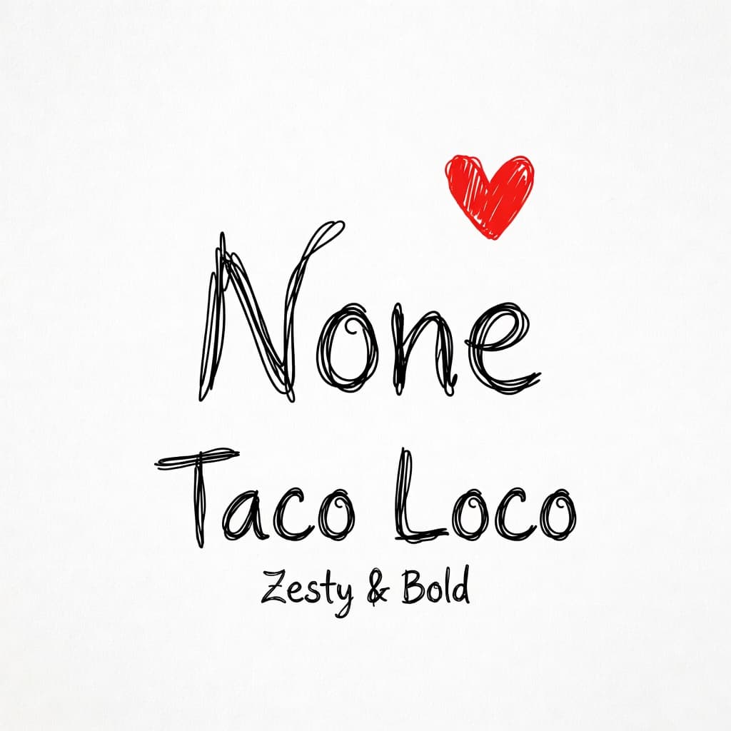 Taco Loco - "Zesty & Bold" (prefer black and white)